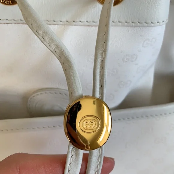 Gucci White and Gold Crossbody Bag - Picture 4 of 8